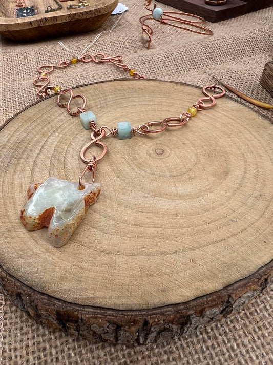 Agate Copper Necklace