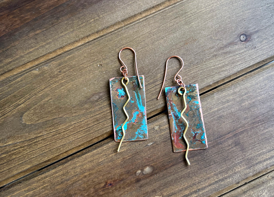 Patina Copper & Brass Lightning