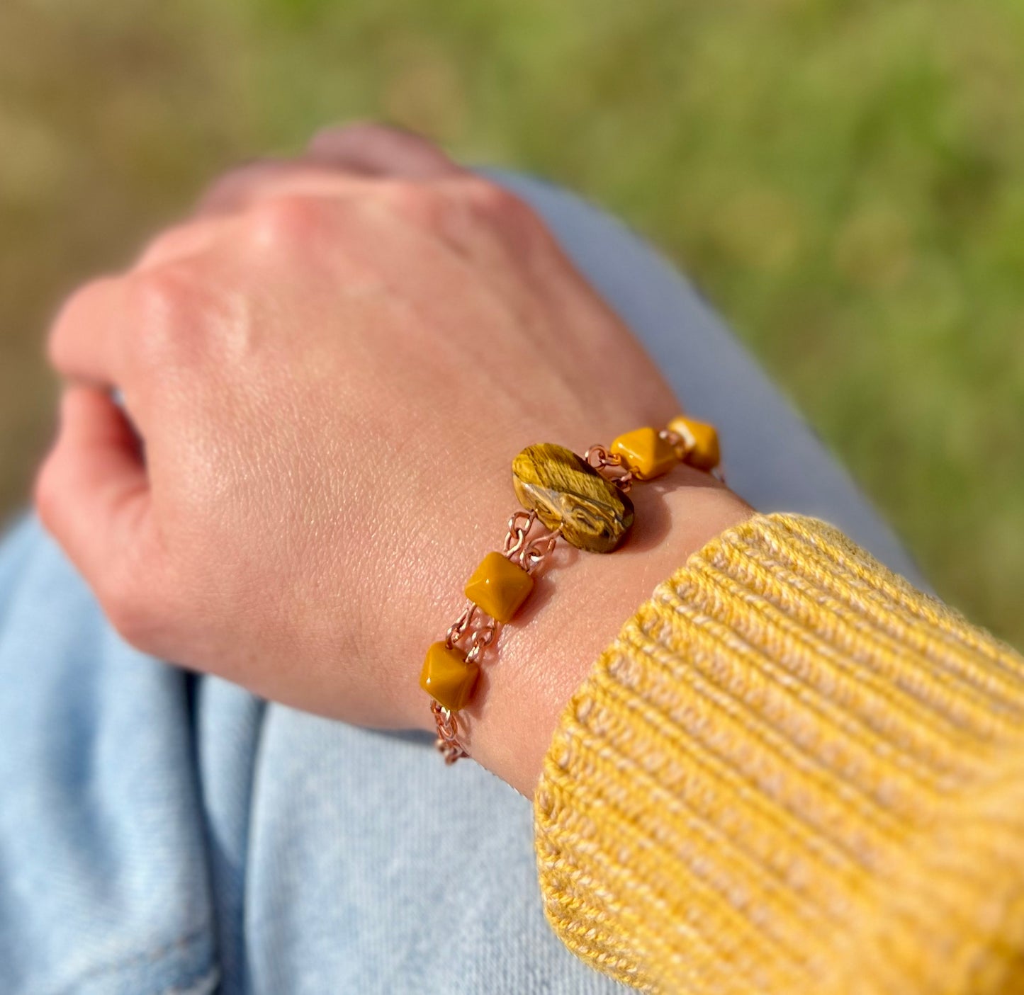 Tiger’s Eye Copper Bracelet