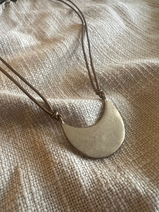 Brass Moon Necklace