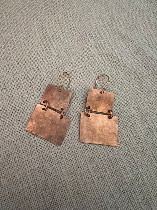 Copper On Copper Earrings