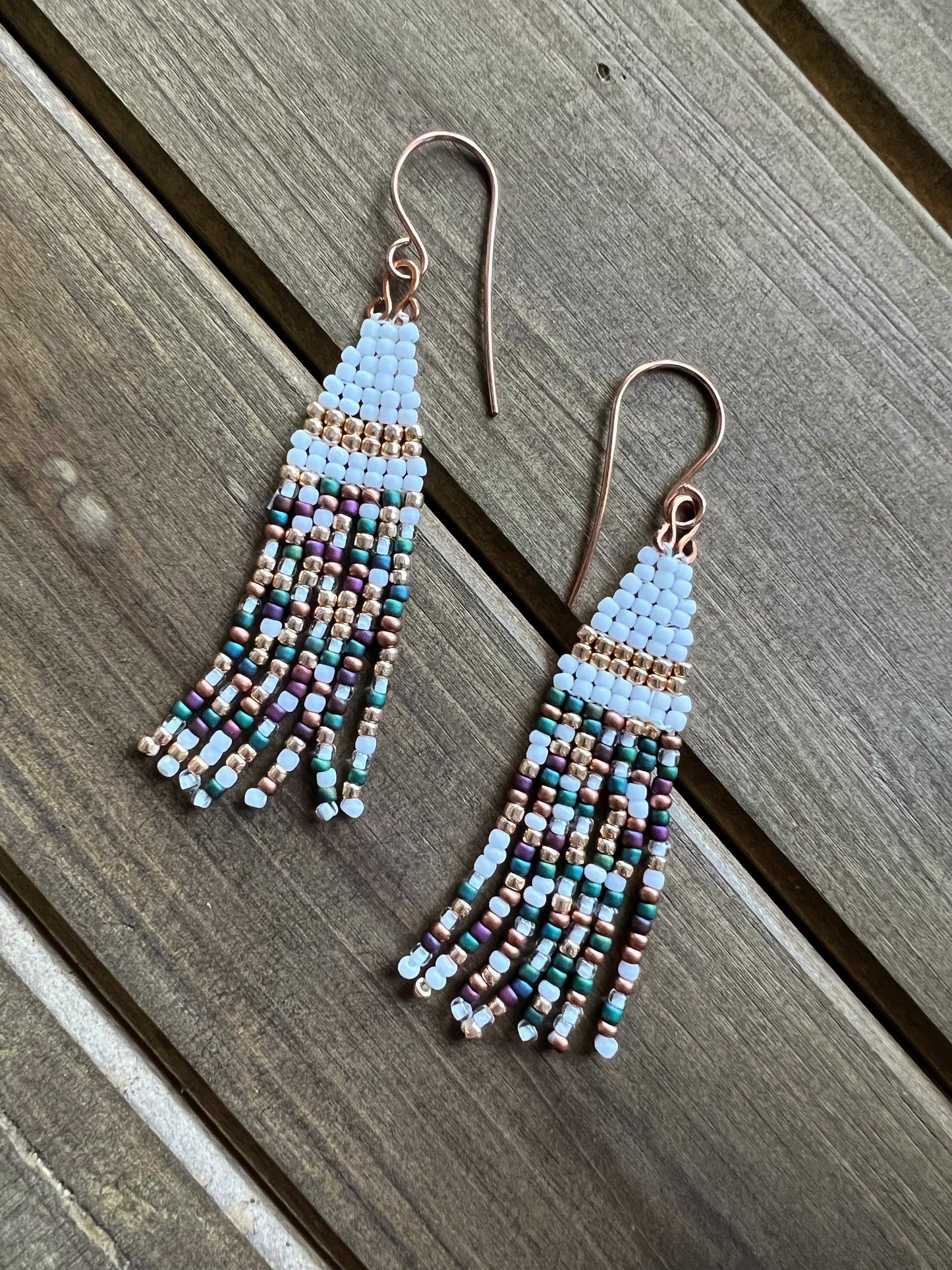 Cosmic Beaded Dangle Earrings