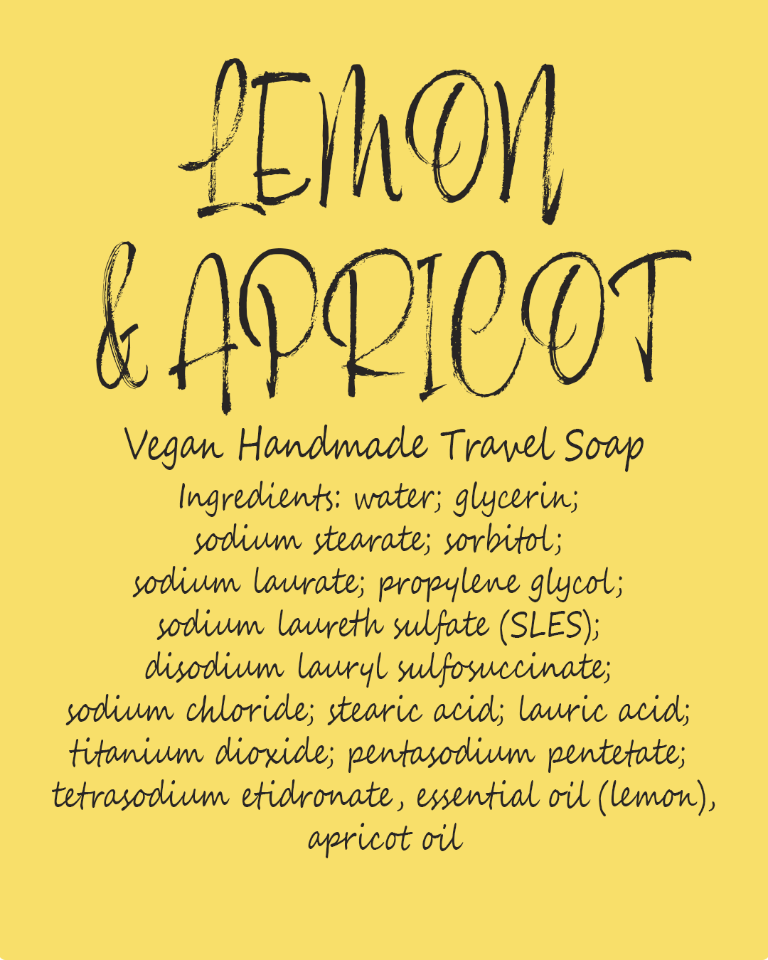 Lemon Apricot Travel Soap (3 travel bars)